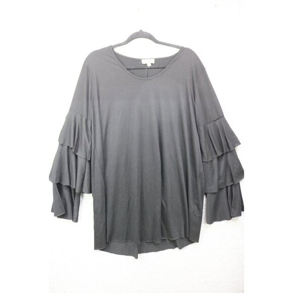 Umgee Long Tiered Bell Sleeve Tunic Top-Size Medium-Hi-Lo - Picture 1 of 6